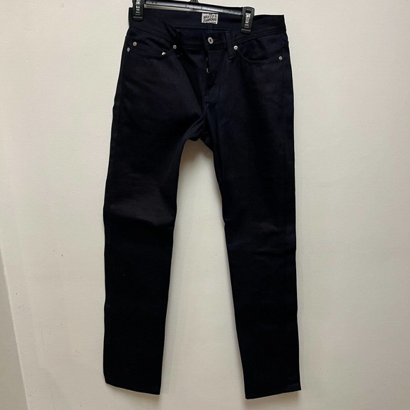 NAKED & FAMOUS WEIRD GUY RAW INDIGO / INDIGO STRETCH JAPANESE SELVEDGE JEANS 31